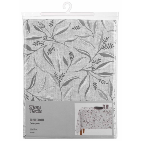 Фото - Скатерть прямоугольная ARDESTO Grey leaves 140х180 см (ART08GL)